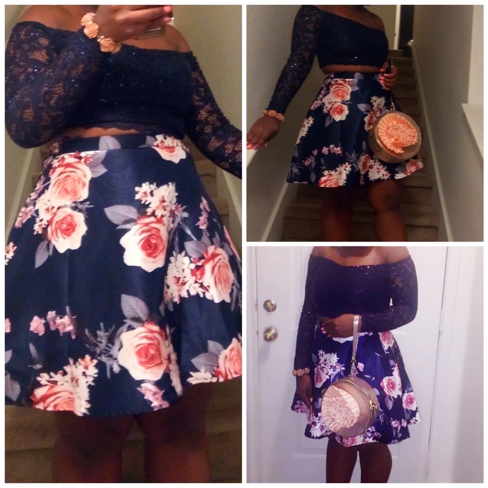 ✨Blue and Pink Floral 2 Prince Formal Dress ✨